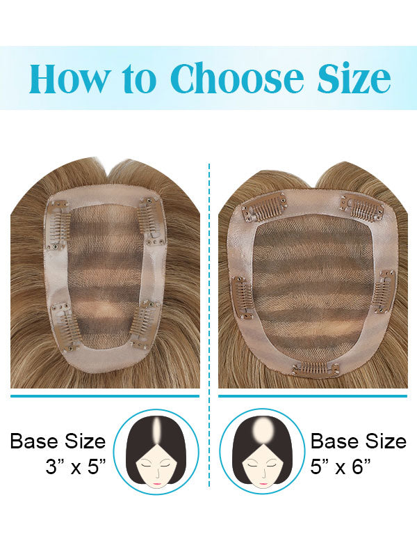 Hair Topper 3"x 5" Mono Base Highlights #P7/10