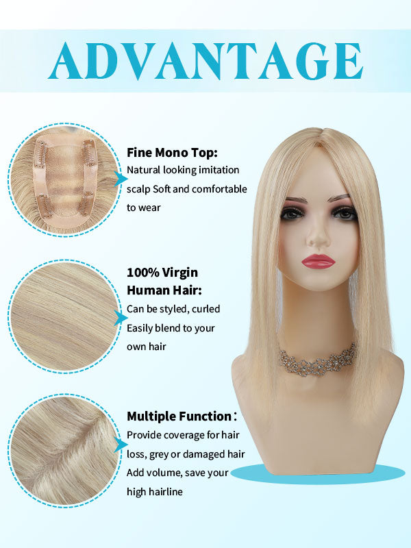 Hair Topper 3"x 5" Mono Base Highlights #P8/16