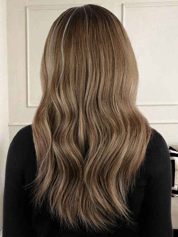 Lace Front Wig with Silk Top Balayage Color #B2/8