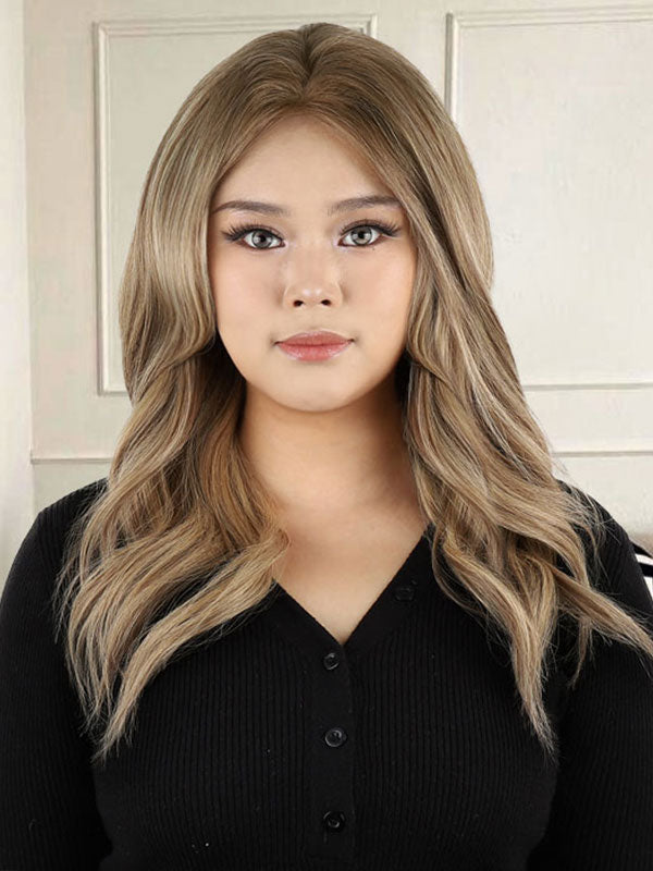 Lace Front Wig with Silk Top Highlights #8C/60
