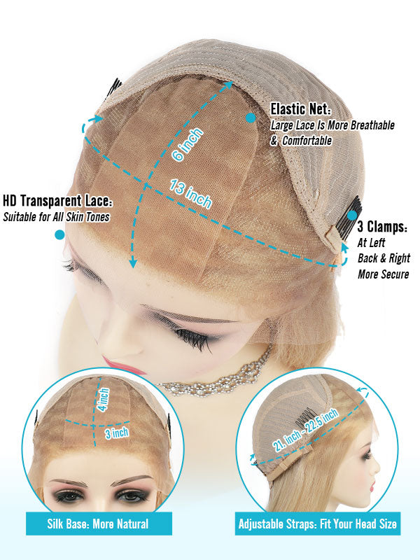 Lace Front Wig with Silk Top Highlights #P8/16