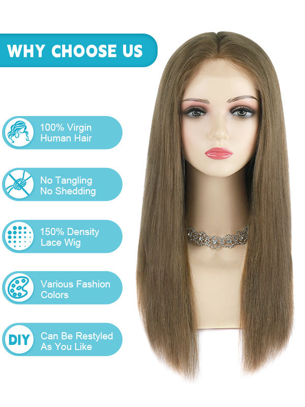 Lace Front Wig with Silk Top Highlights #P10/50
