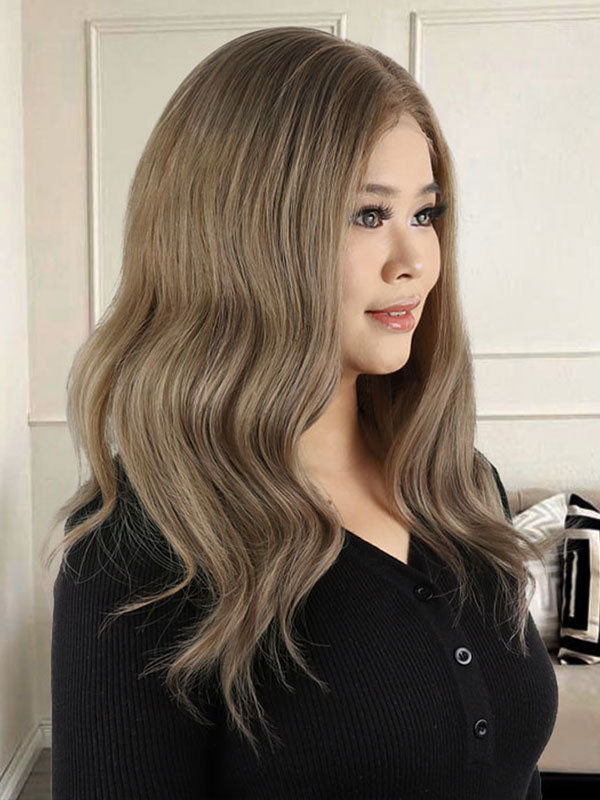 Lace Front Wig with Silk Top Highlights #P10/50