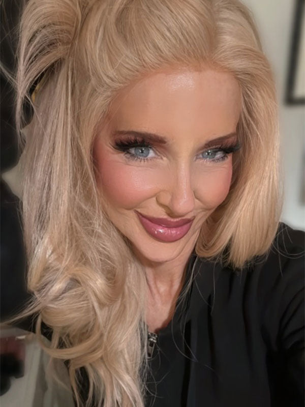 Lace Front Wig with Silk Top Highlights #P8/16