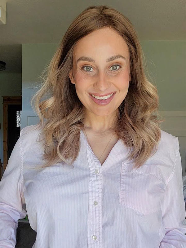 Lace Front Wig Dark Coffee Brown with Balayage Color #GT4 18"