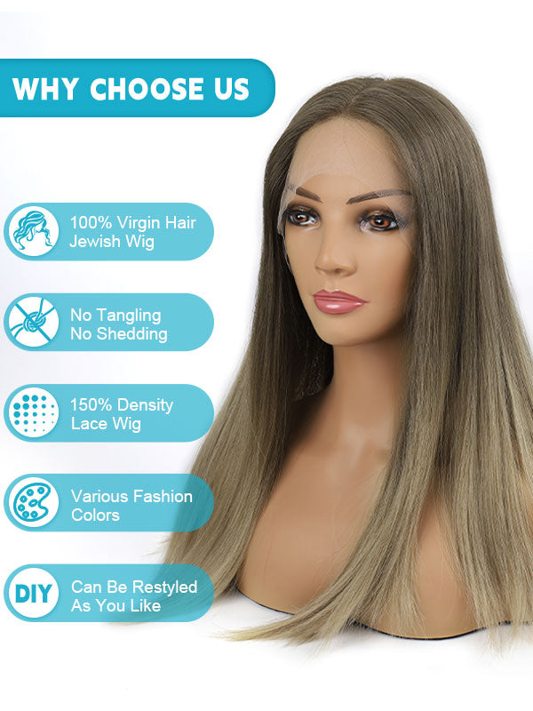 Lace Front Wig Chestnut Brown with Balayage Color #GT3 20“