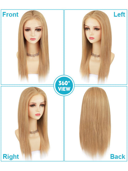 Lace Front Wig Human Hair Highlights #P16/27