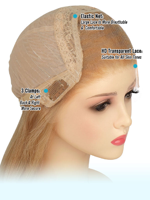 Lace Front Wig Human Hair Highlights #P16/27