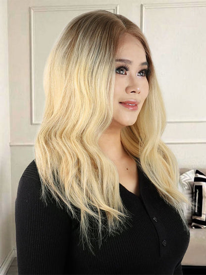 Lace Front Wig with Silk Top Balayage Color #B2/60
