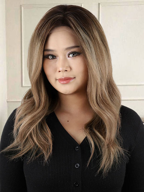 Lace Front Wig with Silk Top Balayage Color #B2/8