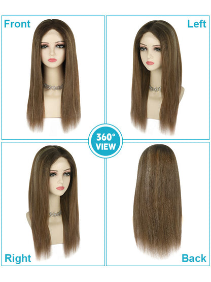 Lace Front Wig with Silk Top Balayage Color #B2/8