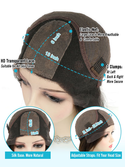 Lace Front Wig with Silk Top Balayage Color #B2/8