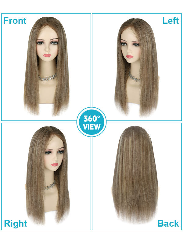 Lace Front Wig with Silk Top Balayage Color #B2/8