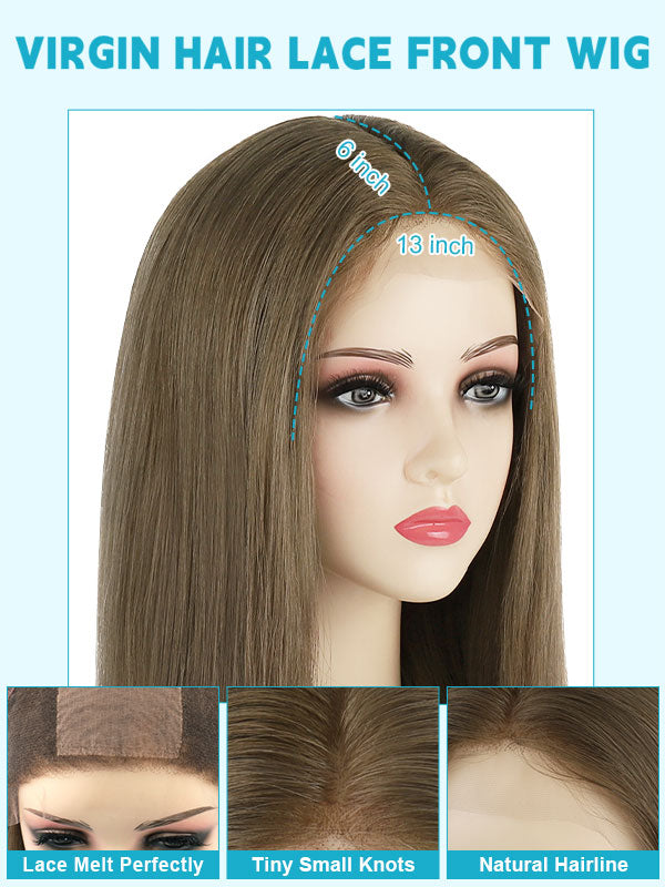 Lace Front Wig with Silk Top Highlights Color #P10/50