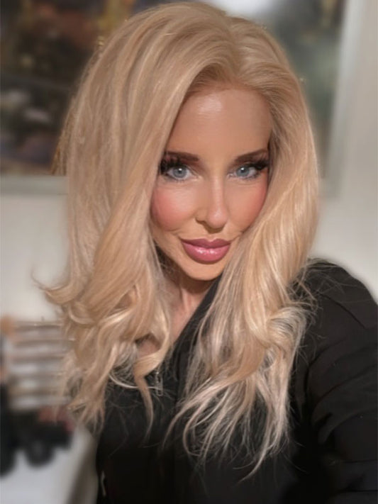 Lace Front Wig with Silk Top Highlights #P8/16